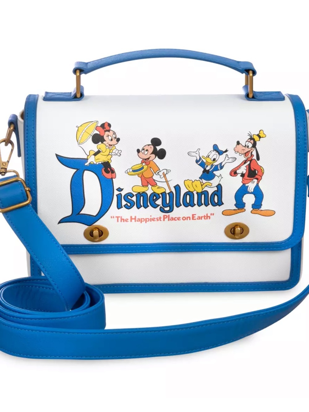 Mickey Mouse and Friends Loungefly Crossbody Bag – Disneyland 70th Anniversary